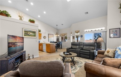 This immaculate, fully furnished townhome sits above the 15th on Wolf Creek At Paradise Canyon in Nevada - for sale on GolfHomes.com, golf home, golf lot