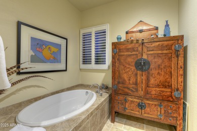 ABSOLUTELY GORGEOUS VILLA backing to the championship tee on the on Superstition Mountain Club - Lost Gold in Arizona - for sale on GolfHomes.com, golf home, golf lot