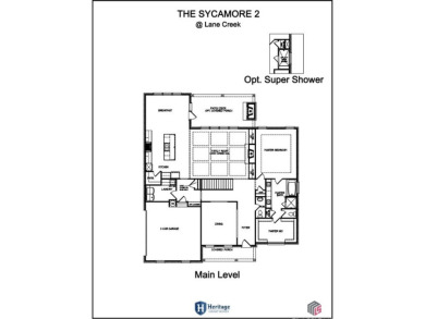 LOT 63D, The Sycamore 2 Floorplan by Heritage Group Homes  *Golf on Lane Creek Golf Club in Georgia - for sale on GolfHomes.com, golf home, golf lot