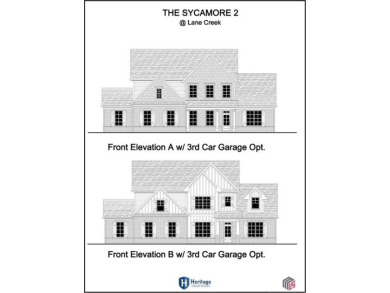 LOT 63D, The Sycamore 2 Floorplan by Heritage Group Homes  *Golf on Lane Creek Golf Club in Georgia - for sale on GolfHomes.com, golf home, golf lot