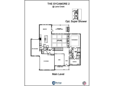 LOT 63D, The Sycamore 2 Floorplan by Heritage Group Homes  *Golf on Lane Creek Golf Club in Georgia - for sale on GolfHomes.com, golf home, golf lot