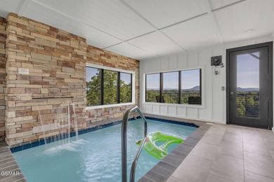 Indoor Pool, Spectacular Mtn Views, Game Room, Hot Tub, Fire on Sevierville Golf Club in Tennessee - for sale on GolfHomes.com, golf home, golf lot