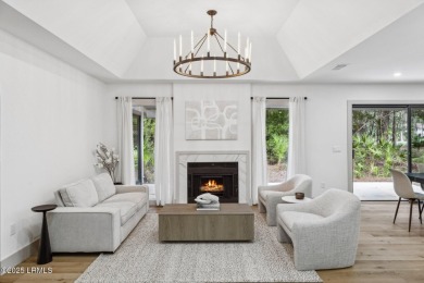 Exquisitely reimagined, this three bedroom, three and a half on Bear Creek Golf Course and Club in South Carolina - for sale on GolfHomes.com, golf home, golf lot