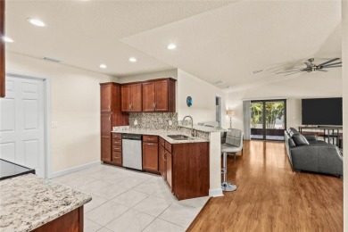 Clean. Crisp. Carefree. This 2020 CBS home has been so lightly on Spanish Lakes Country Club in Florida - for sale on GolfHomes.com, golf home, golf lot