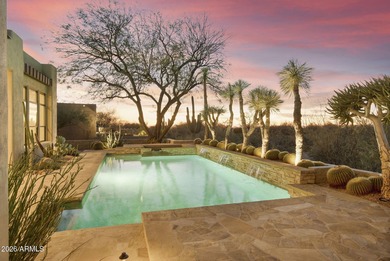 Set on a quiet cul-de-sac in gated Monument at Troon North, this on Troon North Golf Club  in Arizona - for sale on GolfHomes.com, golf home, golf lot