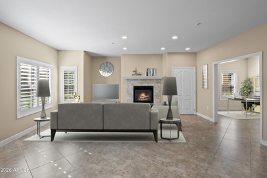 Stunning first-floor corner unit in the Bella Monte, gated, golf on Wildfire Golf Club in Arizona - for sale on GolfHomes.com, golf home, golf lot