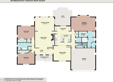 Beautiful, one level home situated on the 7th hole of Pinehurst on The National Golf Club in North Carolina - for sale on GolfHomes.com, golf home, golf lot