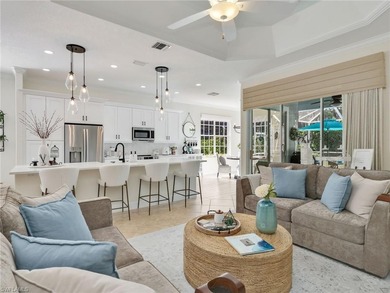 Your coastal-inspired retreat awaits tucked within Canterbury on Kensington Golf and Country Club in Florida - for sale on GolfHomes.com, golf home, golf lot