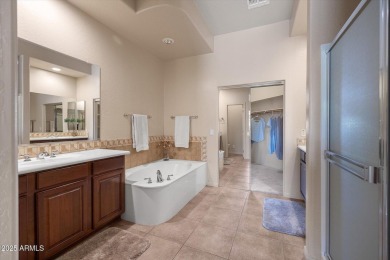 Price improvement! Cachet at Las Sendas single story end unit on Las Sendas Golf Club in Arizona - for sale on GolfHomes.com, golf home, golf lot