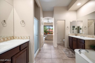 Price improvement! Cachet at Las Sendas single story end unit on Las Sendas Golf Club in Arizona - for sale on GolfHomes.com, golf home, golf lot