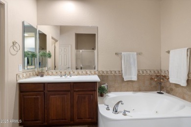 Price improvement! Cachet at Las Sendas single story end unit on Las Sendas Golf Club in Arizona - for sale on GolfHomes.com, golf home, golf lot