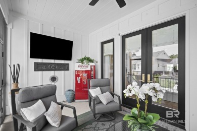 This gold fortified white painted concrete board home in the on Lakewood Golf Club in Alabama - for sale on GolfHomes.com, golf home, golf lot