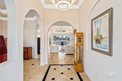 Heated pool with dual fountains. Golf course views with coastal on Craft Farms - Cypress Bend in Alabama - for sale on GolfHomes.com, golf home, golf lot