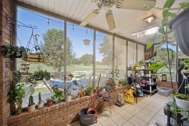 Enjoy the sunset from the back patio overlooking the 18th hole on Battle Creek Golf Course in Oklahoma - for sale on GolfHomes.com, golf home, golf lot
