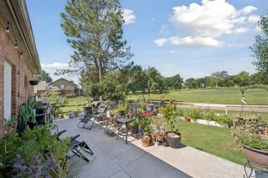 Enjoy the sunset from the back patio overlooking the 18th hole on Battle Creek Golf Course in Oklahoma - for sale on GolfHomes.com, golf home, golf lot