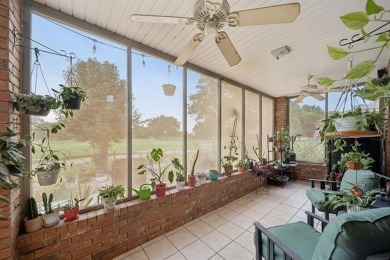 Enjoy the sunset from the back patio overlooking the 18th hole on Battle Creek Golf Course in Oklahoma - for sale on GolfHomes.com, golf home, golf lot
