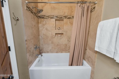 Stunning and distinctive, this extensively remodeled 3BR/3BA + on Saddlebrooke Golf Course in Arizona - for sale on GolfHomes.com, golf home, golf lot