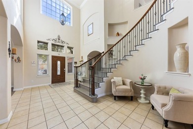 Discover elevated living in this stunning 5-bedroom home in on Lantana Golf Club in Texas - for sale on GolfHomes.com, golf home, golf lot