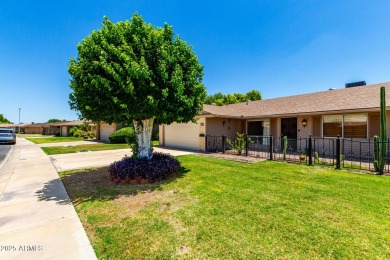 Discover Sun City Living in this charming 2-bed, 2-bath Gemini on Sun City Lakes West and East in Arizona - for sale on GolfHomes.com, golf home, golf lot