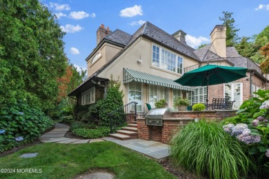 This stunning 5-bedroom, 5.5-bathroom English Tudor waterfront on Navesink Country Club in New Jersey - for sale on GolfHomes.com, golf home, golf lot