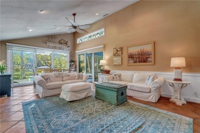 Nestled in Palmetto Dunes, this stunning 5-bedroom, 4.5-bath on Palmetto Dunes Golf Course and Resort in South Carolina - for sale on GolfHomes.com, golf home, golf lot