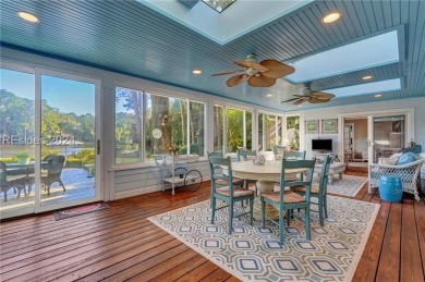 Nestled in Palmetto Dunes, this stunning 5-bedroom, 4.5-bath on Palmetto Dunes Golf Course and Resort in South Carolina - for sale on GolfHomes.com, golf home, golf lot