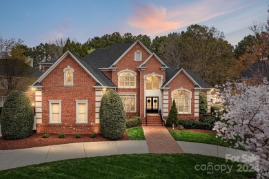 Elegance is defined at this extraordinary custom brick on Ballantyne Resort and Country Club in North Carolina - for sale on GolfHomes.com, golf home, golf lot