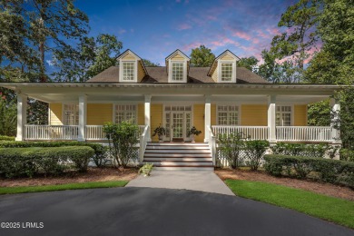 Nestled on a private one-acre homesite, this 3-bedroom, 2.5-bath on Callawassie Island Club in South Carolina - for sale on GolfHomes.com, golf home, golf lot