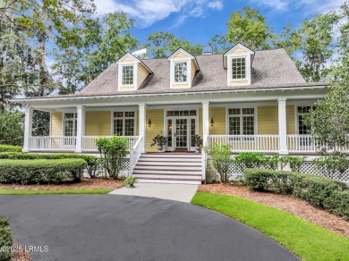 Nestled on a private one-acre homesite, this 3-bedroom, 2.5-bath on Callawassie Island Club in South Carolina - for sale on GolfHomes.com, golf home, golf lot