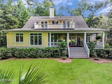 Nestled on a private one-acre homesite, this 3-bedroom, 2.5-bath on Callawassie Island Club in South Carolina - for sale on GolfHomes.com, golf home, golf lot