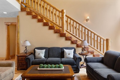 Stunning, custom-built log home overlooking the 16th tee & on Cedar River Golf Course in Michigan - for sale on GolfHomes.com, golf home, golf lot