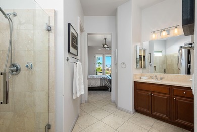 Perched on an elevated lot overlooking the iconic #3 hole at the on Golf Club At La Quinta in California - for sale on GolfHomes.com, golf home, golf lot