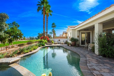 Perched on an elevated lot overlooking the iconic #3 hole at the on Golf Club At La Quinta in California - for sale on GolfHomes.com, golf home, golf lot
