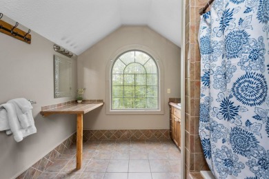 Stunning, custom-built log home overlooking the 16th tee & on Cedar River Golf Course in Michigan - for sale on GolfHomes.com, golf home, golf lot
