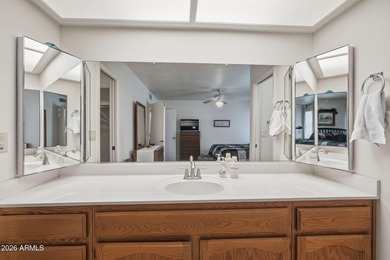 Welcome to a bright and inviting 2-bed, 2 FULL bath home nestled on Sunland Village East Golf Course in Arizona - for sale on GolfHomes.com, golf home, golf lot