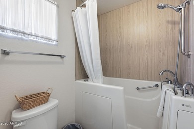 Welcome to a bright and inviting 2-bed, 2 FULL bath home nestled on Sunland Village East Golf Course in Arizona - for sale on GolfHomes.com, golf home, golf lot