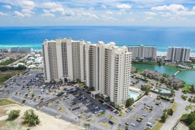 Views for days!! The unit features spectacular views of the Gulf on Seascape Golf Course in Florida - for sale on GolfHomes.com, golf home, golf lot