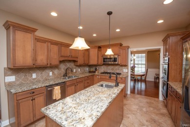 This stunning home is situated at the end of a peaceful on Coyote Crossing Golf Course in Indiana - for sale on GolfHomes.com, golf home, golf lot