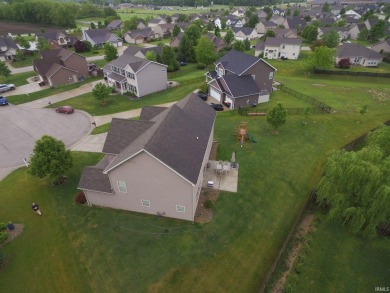 This stunning home is situated at the end of a peaceful on Coyote Crossing Golf Course in Indiana - for sale on GolfHomes.com, golf home, golf lot