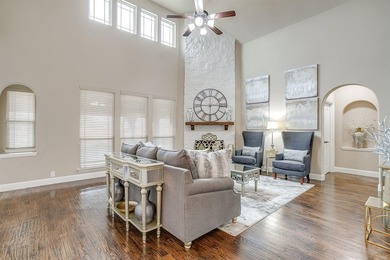 Gorgeous home with a stone & brick exterior and beautiful curb on Mansfield National Golf Club in Texas - for sale on GolfHomes.com, golf home, golf lot