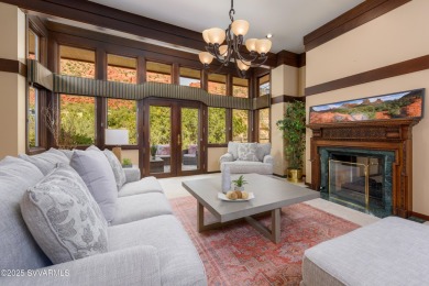 Open your private gated bridge to enter this beautiful oasis on Oakcreek Country Club in Arizona - for sale on GolfHomes.com, golf home, golf lot