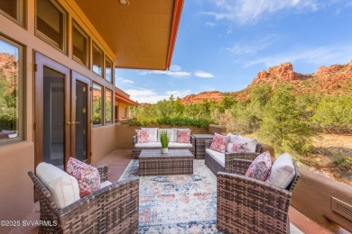 Open your private gated bridge to enter this beautiful oasis on Oakcreek Country Club in Arizona - for sale on GolfHomes.com, golf home, golf lot