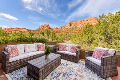 Open your private gated bridge to enter this beautiful oasis on Oakcreek Country Club in Arizona - for sale on GolfHomes.com, golf home, golf lot