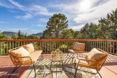 Open your private gated bridge to enter this beautiful oasis on Oakcreek Country Club in Arizona - for sale on GolfHomes.com, golf home, golf lot