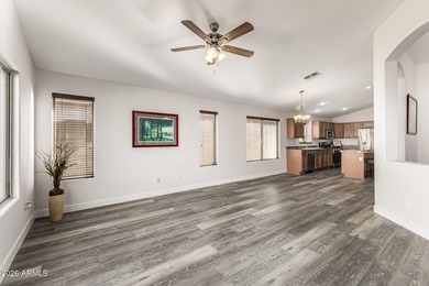 Situated on the wide 2nd fairway, this beautifully upgraded 3 on The Golf Club At Johnson Ranch in Arizona - for sale on GolfHomes.com, golf home, golf lot