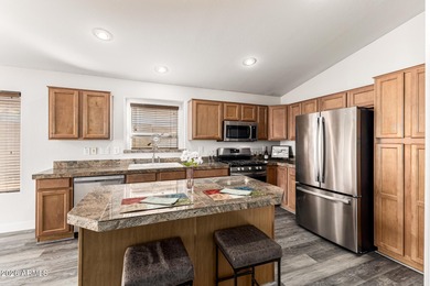 Situated on the wide 2nd fairway, this beautifully upgraded 3 on The Golf Club At Johnson Ranch in Arizona - for sale on GolfHomes.com, golf home, golf lot