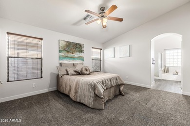 Situated on the wide 2nd fairway, this beautifully upgraded 3 on The Golf Club At Johnson Ranch in Arizona - for sale on GolfHomes.com, golf home, golf lot