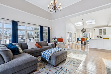 An extraordinary and custom-designed estate nestled on a private on Old Oak Country Club in Illinois - for sale on GolfHomes.com, golf home, golf lot