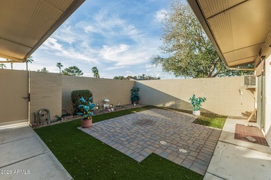 Welcome to this bright and charming end-unit garden condo in Sun on Pebblebrook Golf Course in Arizona - for sale on GolfHomes.com, golf home, golf lot