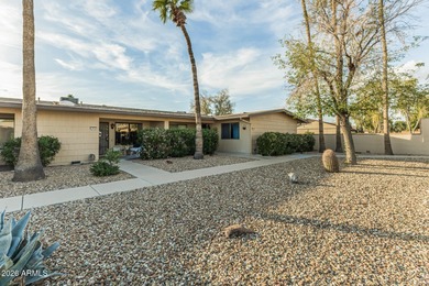 Welcome to this bright and charming end-unit garden condo in Sun on Pebblebrook Golf Course in Arizona - for sale on GolfHomes.com, golf home, golf lot